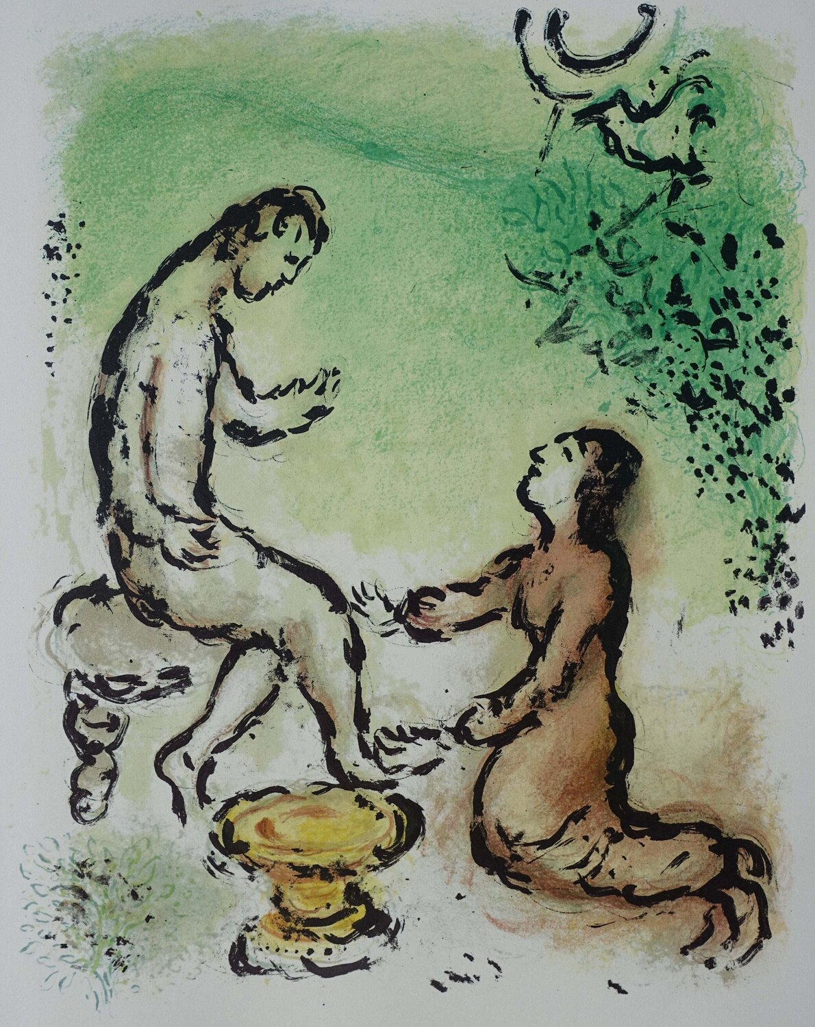 Ulysse et sa nourrice Euryclée Marc Chagall Print for sale