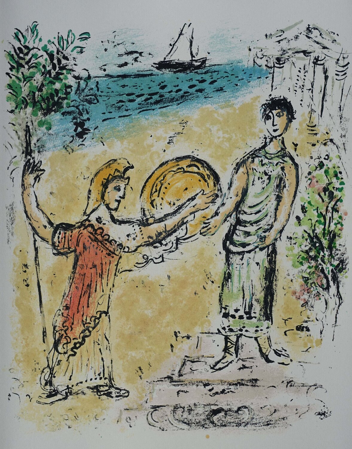Télémaque à Athène Marc Chagall Print for sale