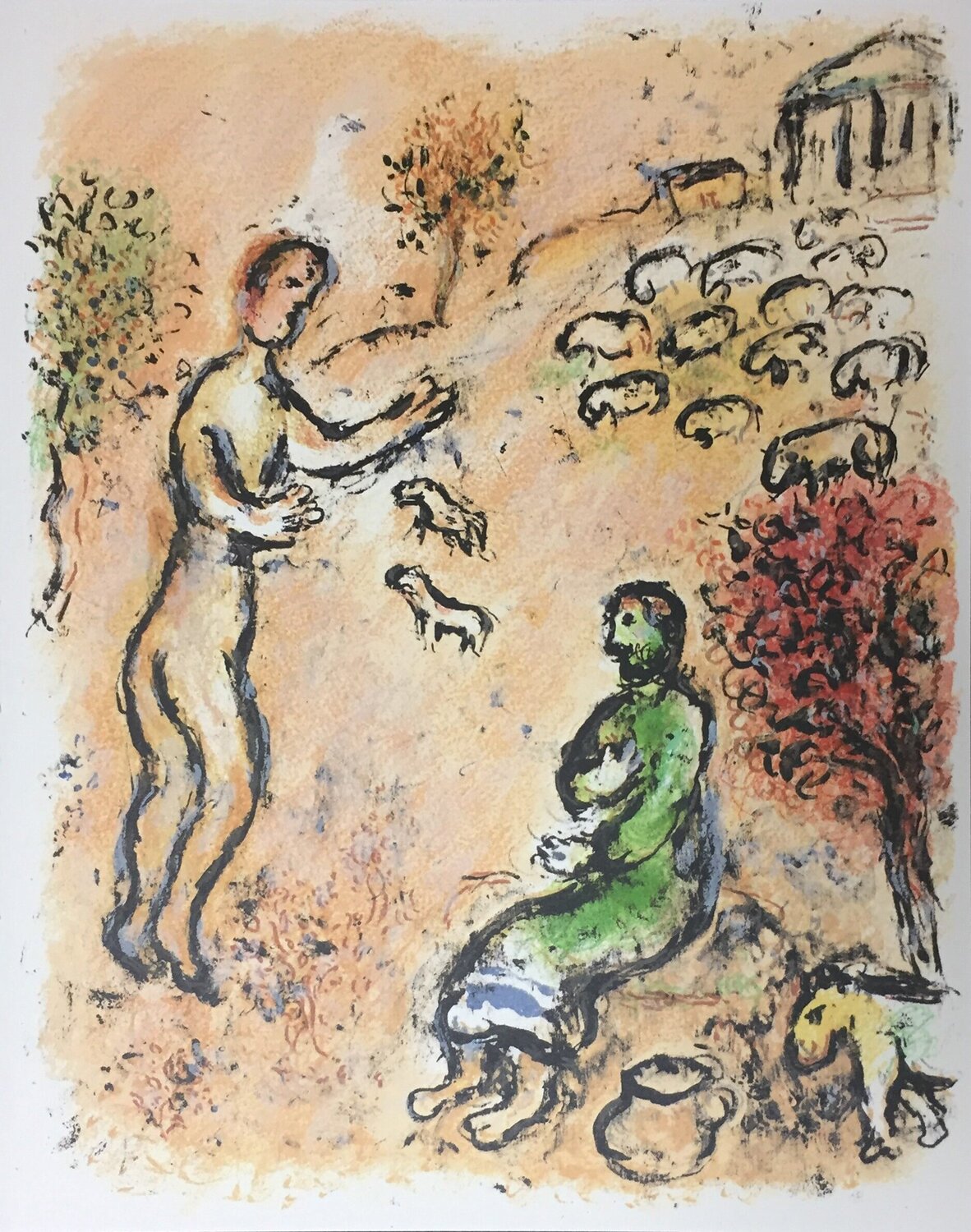 Odysseus and Eumaios, 1989 Marc Chagall
