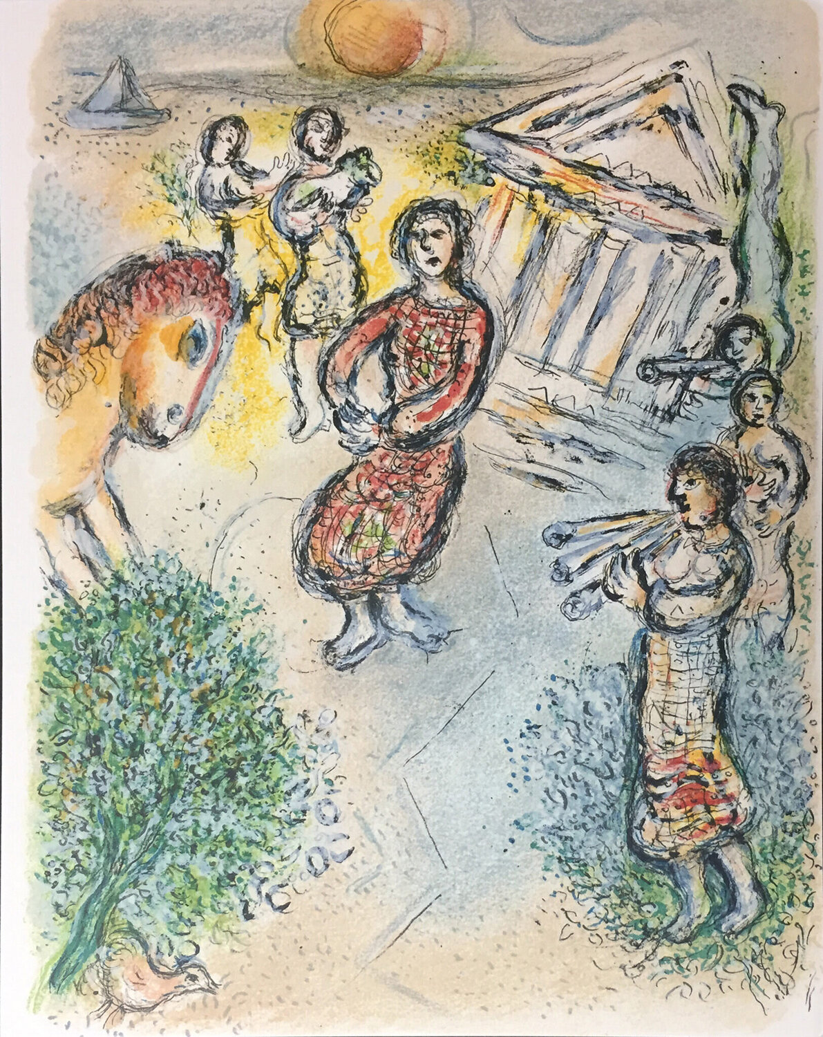 Feast Preparation for the Free, 1989 Marc Chagall