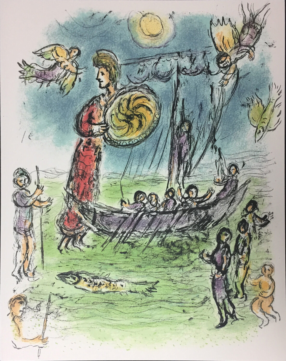 Athena Leads the Telemachus, 1989 Marc Chagall