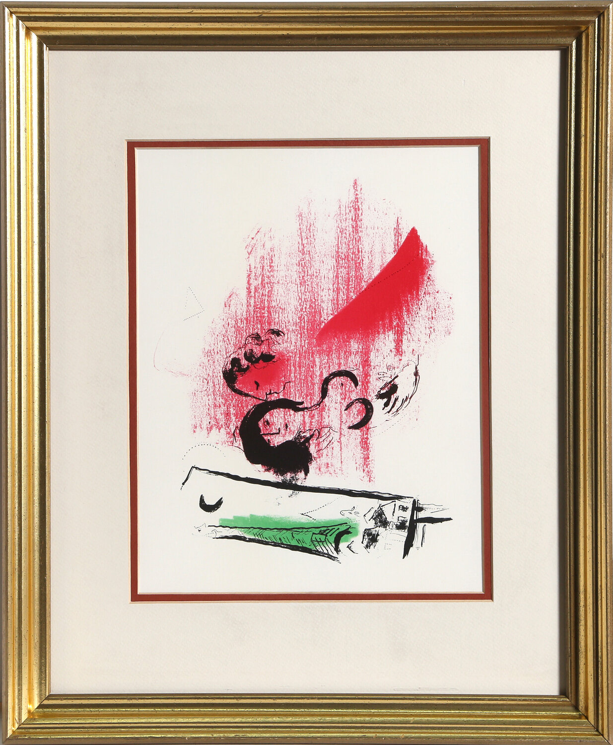 La Tour Eiffel Verte Marc Chagall Print for sale