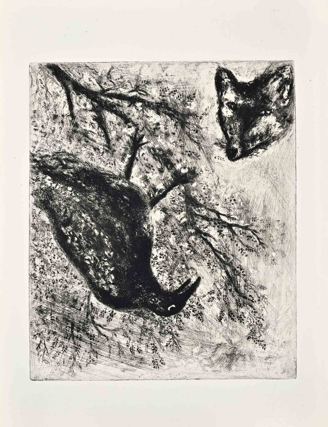 The Crow and the Fox Marc Chagall Impresión en venta
