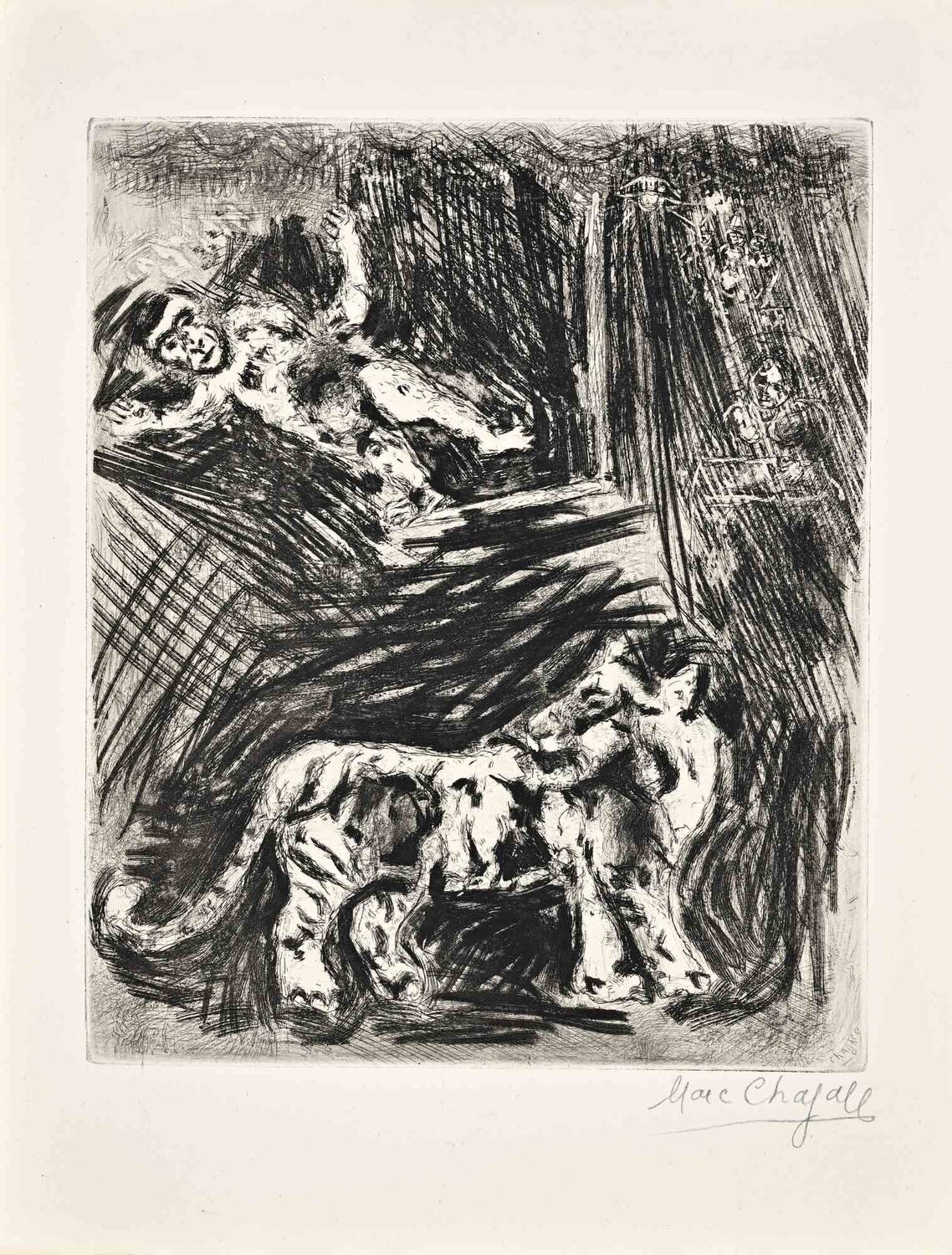 Le Singe et le Leopard Marc Chagall Impresión en venta