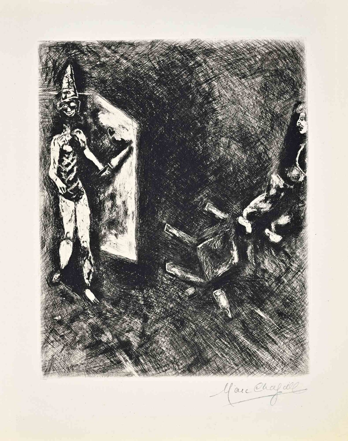 La Mort et le Malheureux Marc Chagall Stampa in vendita