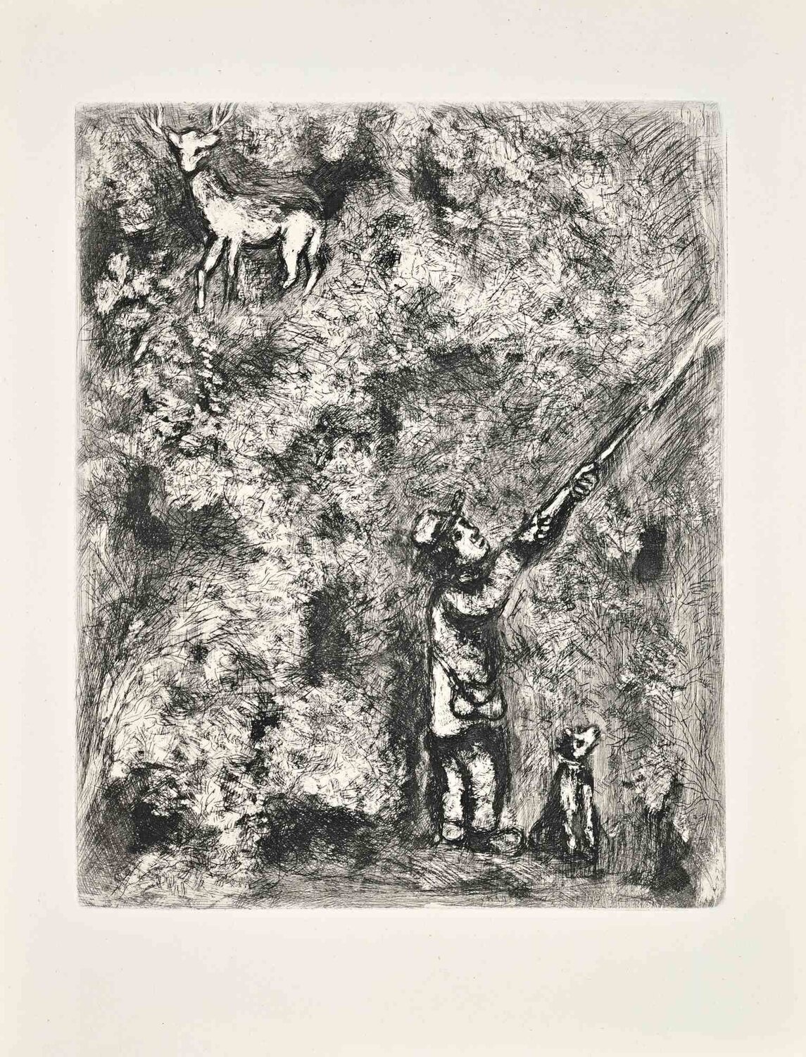 Le Cerf et la Vigne Marc Chagall Print for sale