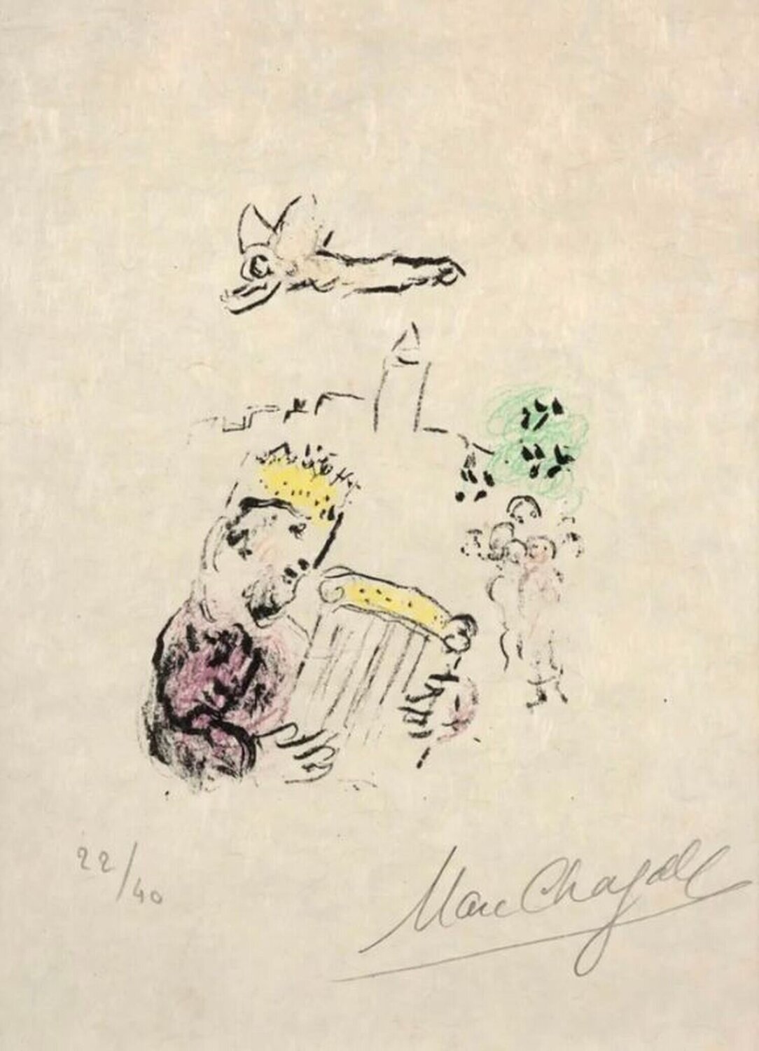 The King David Marc Chagall Druck zu verkaufen