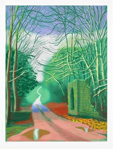 The Arrival Of Spring In Woldgate East Yorkshire 19th February 2011 van David Hockney, Afdruk te koop op Singulart