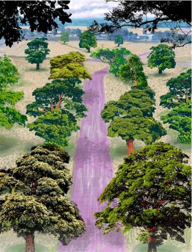 Summer Road Near Kilham van David Hockney, Afdruk te koop op Singulart