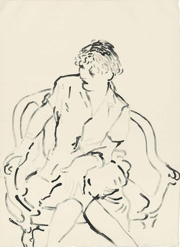 Celia Inquiring van David Hockney, Afdruk te koop op Singulart