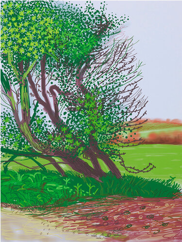 Arrival of Spring, 12th of April 2011 van David Hockney, Afdruk te koop op Singulart
