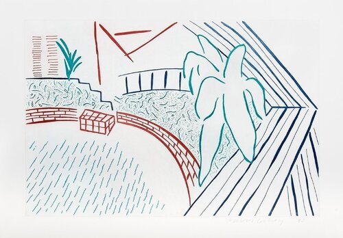 My Pool and Terrace van David Hockney, Afdruk te koop op Singulart