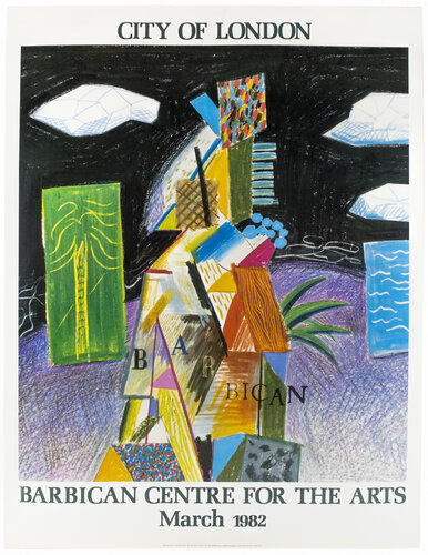 Barbican Centre for the Arts, Miami 1982 (Detail from Cubistic Bar 1980) van David Hockney, Afdruk te koop op Singulart