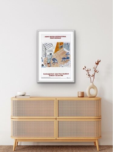 Rare Pembroke Studio British Biennale Poster Bradford 1986 van David Hockney, Afdruk te koop op Singulart