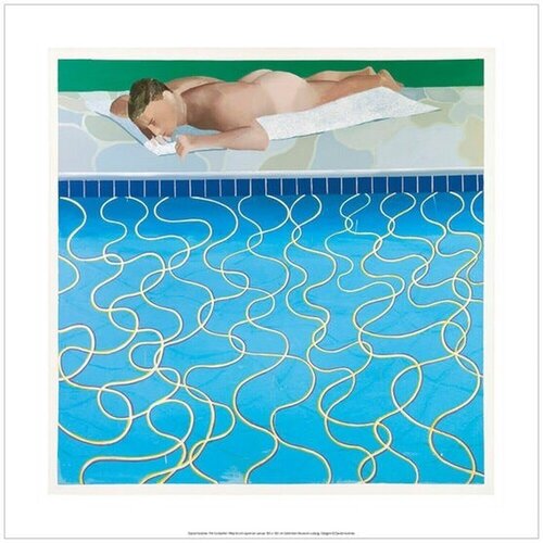 THE SUNBATHER, 1966 van David Hockney, Afdruk te koop op Singulart
