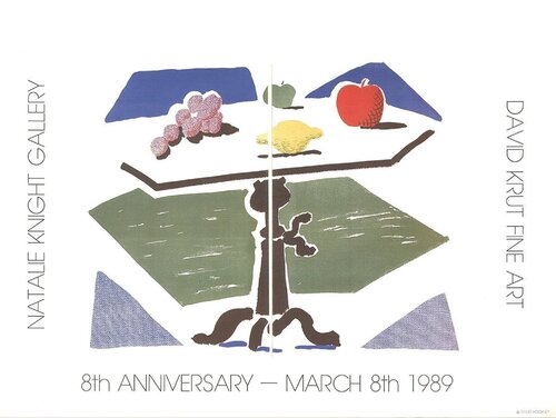 Apple, Grapes, Lemon on a Table van David Hockney, Afdruk te koop op Singulart