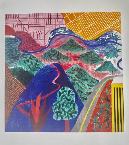 Outpost Drive, Hollywood van David Hockney, Afdruk te koop op Singulart