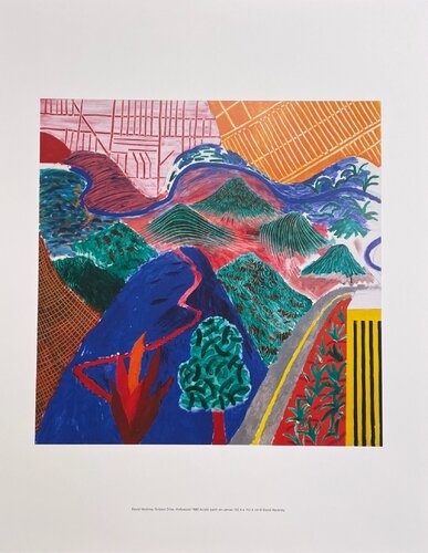 Outpost Drive, Hollywood van David Hockney, Afdruk te koop op Singulart