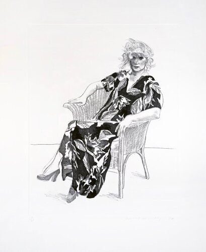 Celia in Wicker Chair van David Hockney, Afdruk te koop op Singulart