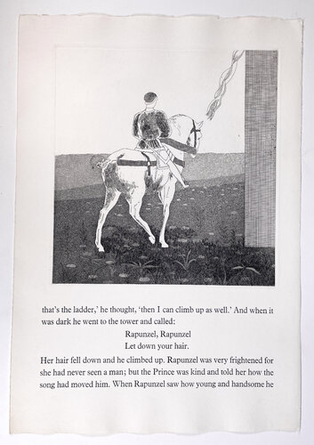 Rapunzel, Rapunzel let down your Hair (Six Fairy Tales from the Brothers Grimm) van David Hockney, Afdruk te koop op Singulart