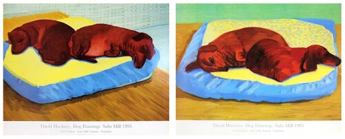 David Hockney The Set of Two - Dog 38 and Dog 43 - Stanley and Boodge van David Hockney, Afdruk te koop op Singulart