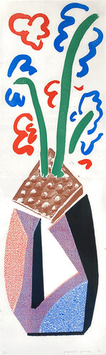Red, Blue & Green Flowers, July 1986 van David Hockney, Afdruk te koop op Singulart