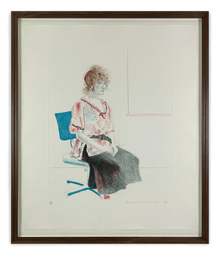 Celia Seated on an Office Chair van David Hockney, Afdruk te koop op Singulart