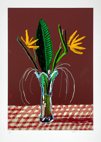 26th March 2021, Exotic Flowers van David Hockney, Afdruk te koop op Singulart