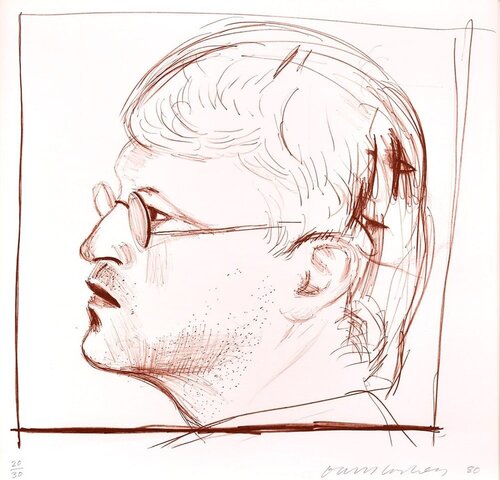 Self Portrait di David Hockney, Stampa in vendita su Singulart