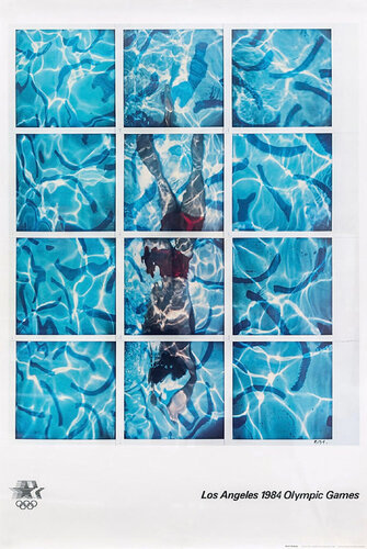1984 Los Angeles Olympic Games Poster (LA Olympics) Swimming Pool di David Hockney, Stampa in vendita su Singulart