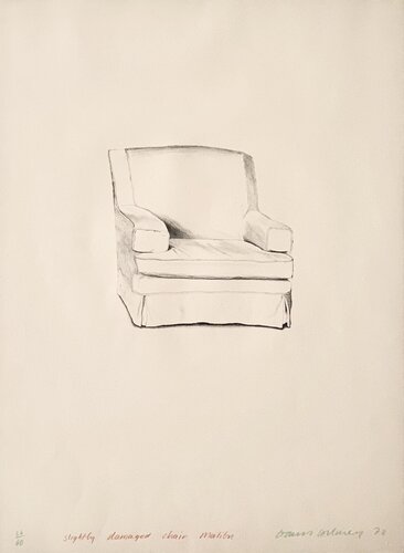 Slightly damaged chair, Malibu van David Hockney, Afdruk te koop op Singulart