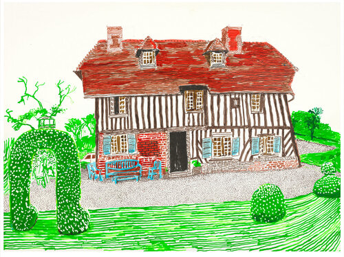 In Front of House Looking North van David Hockney, Afdruk te koop op Singulart