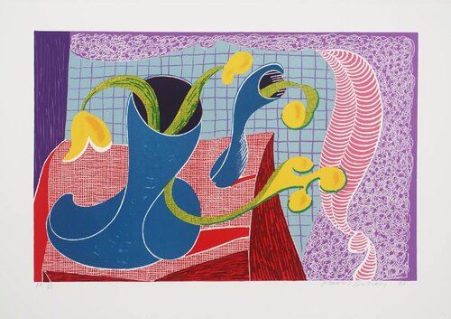 Four Flowers in Still Life van David Hockney, Afdruk te koop op Singulart
