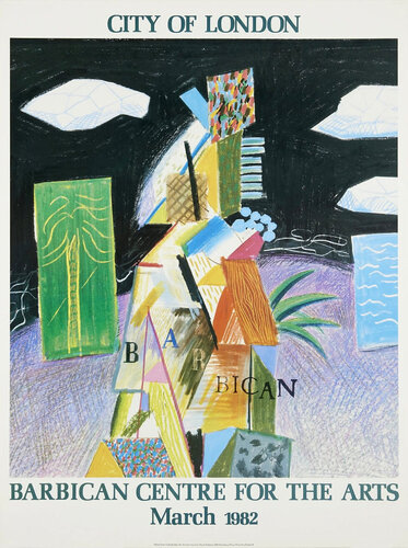 David Hockney Barbican Centre for the Arts Exhibition Poster van David Hockney, Afdruk te koop op Singulart