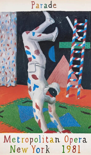 David Hockney Harlequin from Parade for the Metropolitan Opera New York van David Hockney, Afdruk te koop op Singulart