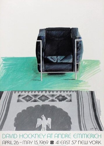 Corbusier Chair and Rug van David Hockney, Afdruk te koop op Singulart