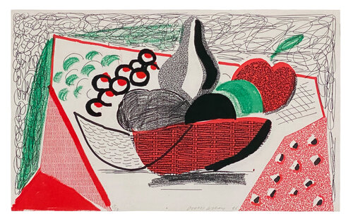 Apples Pears & Grapes van David Hockney, Afdruk te koop op Singulart