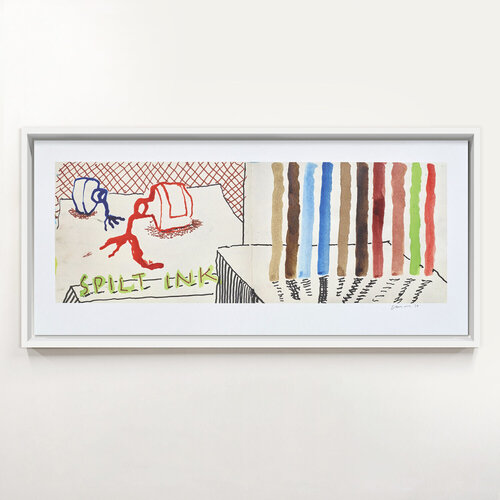 220 for 2020. Art Edition No. 1–100 ‘Spilt Ink with Tests van David Hockney, Afdruk te koop op Singulart