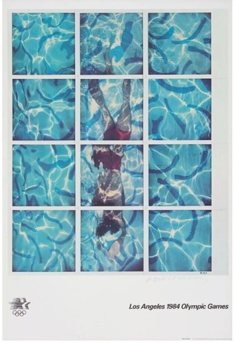 Diver in Swimming Pool, Deluxe Hand Signed edition with COA from the publisher & Olympic Committee (131, Baggott) de David Hockney, Impresión a la venta en Singulart