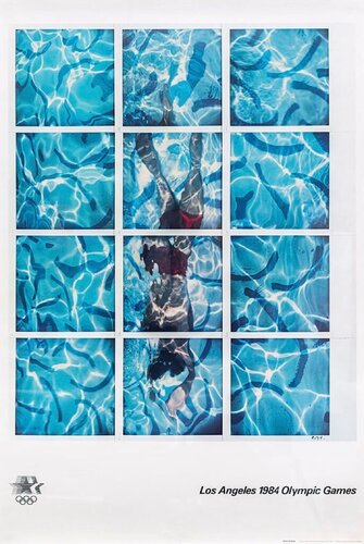 1984 Los Angeles Olympic Games Poster (LA Olympics) Swimming Pool van David Hockney, Afdruk te koop op Singulart