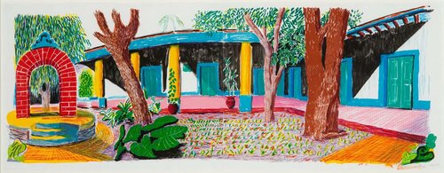 Hotel Acatlán: Second Day, from Moving Focus di David Hockney, Stampa in vendita su Singulart