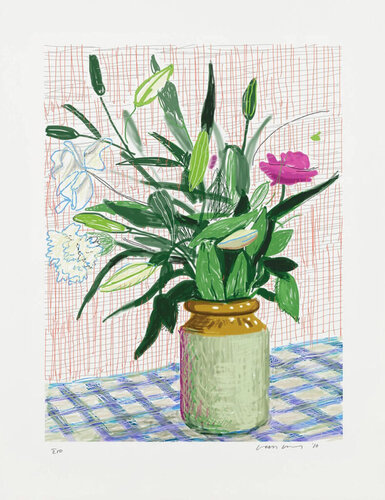 David Hockney Untitled 516 iPad Drawing from A Bigger Book di David Hockney, Stampa in vendita su Singulart