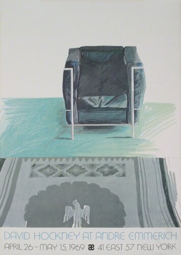 Corbusier Chair and Rug (sm) von David Hockney, Druck kaufen auf Singulart