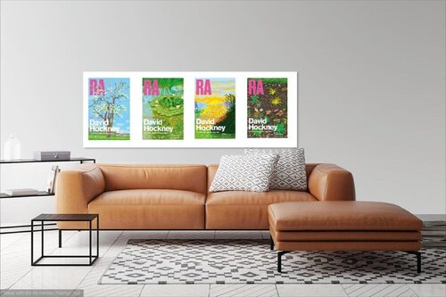  The Arrival of Spring by David Hockney, Four Royal Academy London Posters, HOCKNEY25-LOUIS VUITTON TAKE 25% OFF  free domestic shipping di David Hockney, Stampa in vendita su Singulart