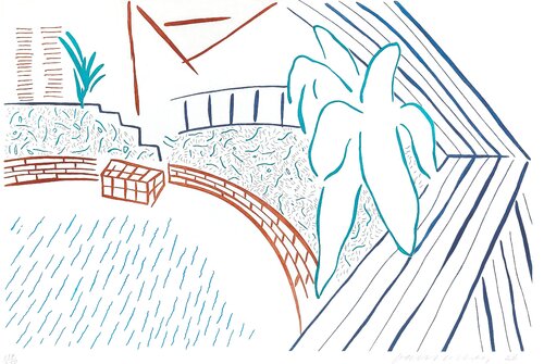 My Pool and Terrace by David Hockney, Print for Sale on Singulart