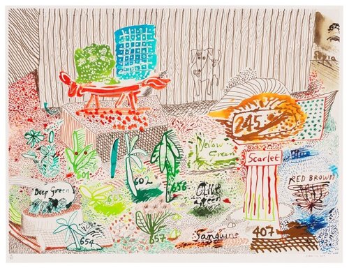 Ink Test  van David Hockney, Afdruk te koop op Singulart