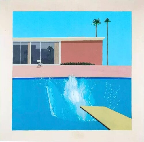 A BIGGER SPLASH di David Hockney, Stampa in vendita su Singulart