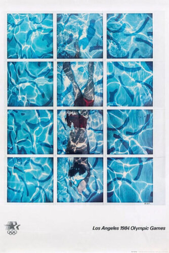1984 Los Angeles Olympic Games Poster (LA Olympics) Swimming Pool di David Hockney, Stampa in vendita su Singulart