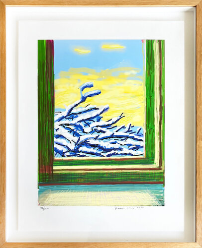 Snow Window iPad drawing No. 610 di David Hockney, Stampa in vendita su Singulart