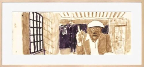 Self Portrait in My Living Room di David Hockney, Stampa in vendita su Singulart